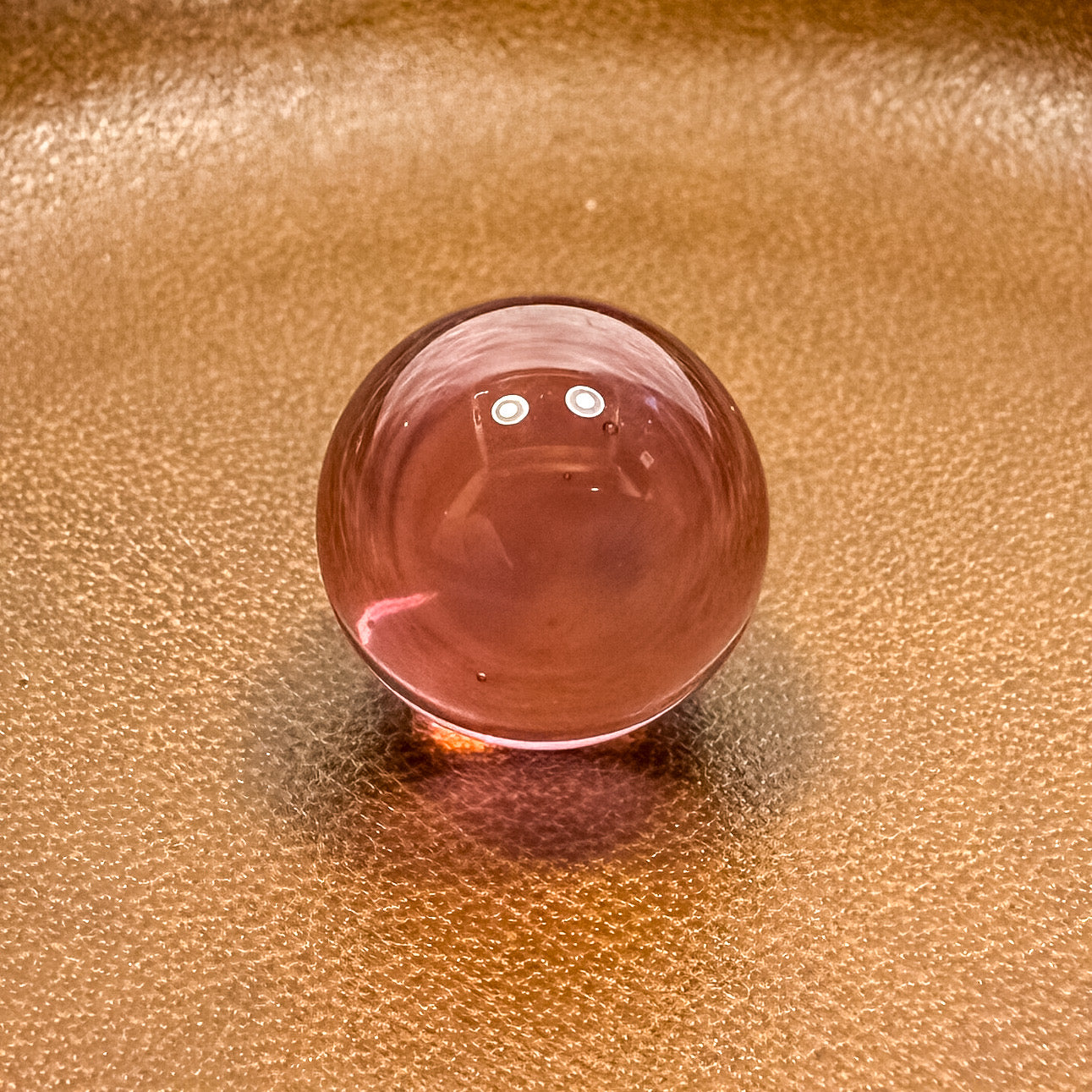 Z-stem Glass Inserts - Ball - Gold Opal Peach