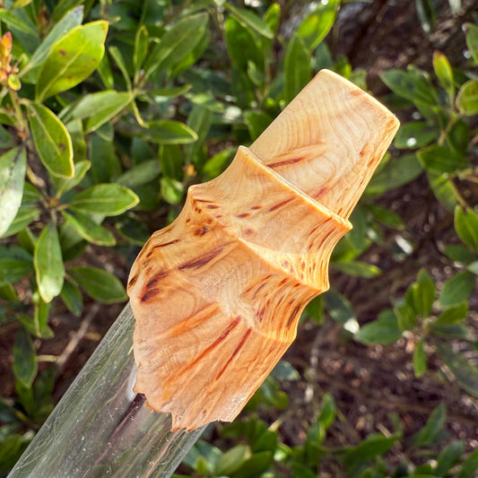 Z-stem Mouthpiece - Yellow Cedar Burl #2