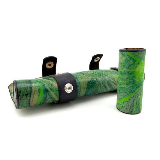Z-stem Leather Sleeve / Case Set - Green Marble