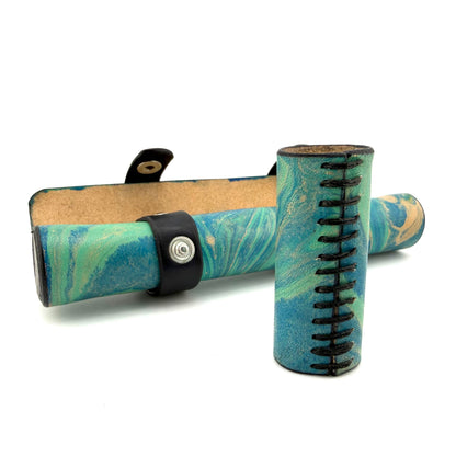 Z-stem Leather Sleeve / Case Set - Teal Marble