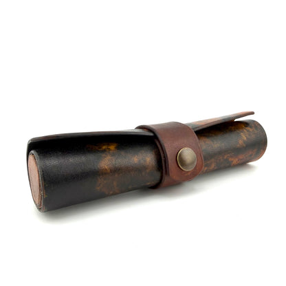 Z-stem MINI Leather Sleeve / Case Set - Brown/Black Splatter