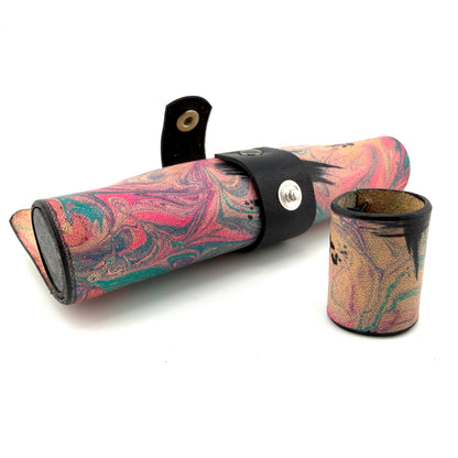 Z-stem MINI Leather Sleeve / Case Set - Pink Marble