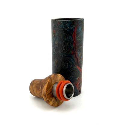 Z-stem Wood Kit - Stabwood - Black Ash Burl Dark Teal / Mappa Burl