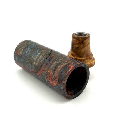Z-stem Wood Kit - Stabwood - Black Ash Burl Dark Teal / Mappa Burl