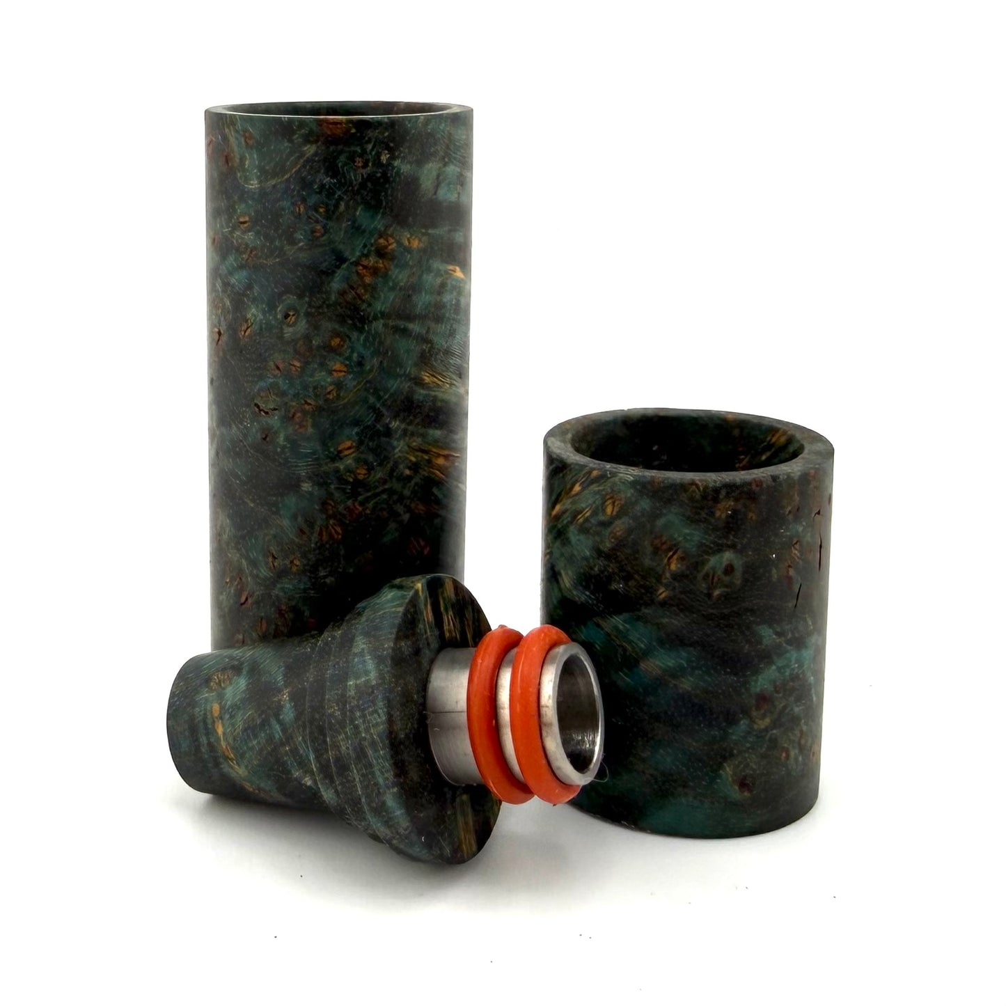 Z-stem Wood Kit - Stabwood - Black Ash Burl Teal SET