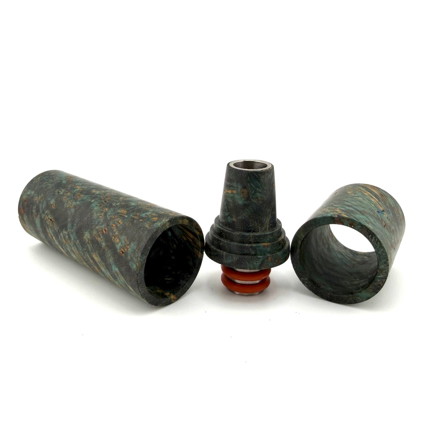Z-stem Wood Kit - Stabwood - Black Ash Burl Teal SET
