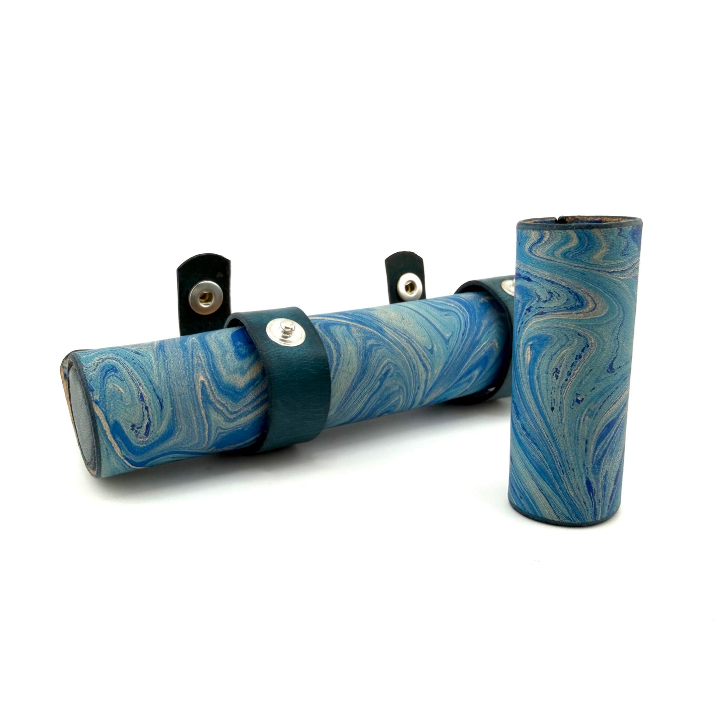 Z-stem Leather Sleeve / Case Set - Light Blue Marble