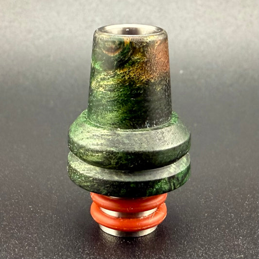 Z-stem Mouthpiece - Stabwood - Green Amboyna Burl - 01
