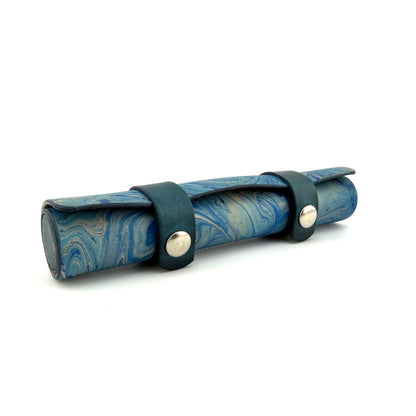 Z-stem Leather Sleeve / Case Set - Light Blue Marble