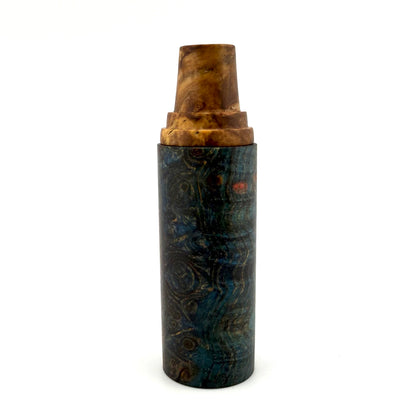 Z-stem Wood Kit - Stabwood - Black Ash Burl Dark Teal / Mappa Burl