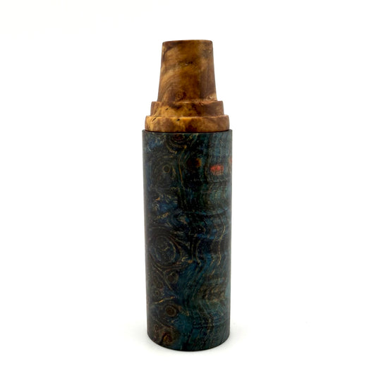 Z-stem Wood Kit - Stabwood - Black Ash Burl Dark Teal / Mappa Burl