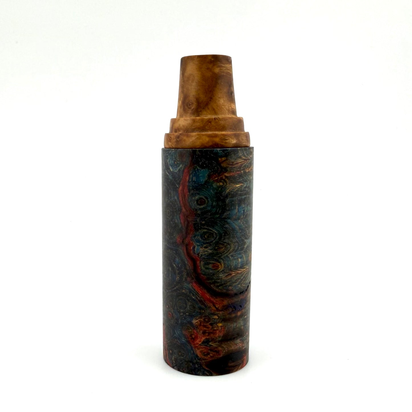 Z-stem Wood Kit - Stabwood - Black Ash Burl Dark Teal / Mappa Burl