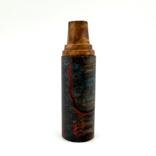 Z-stem Wood Kit - Stabwood - Black Ash Burl Dark Teal / Mappa Burl