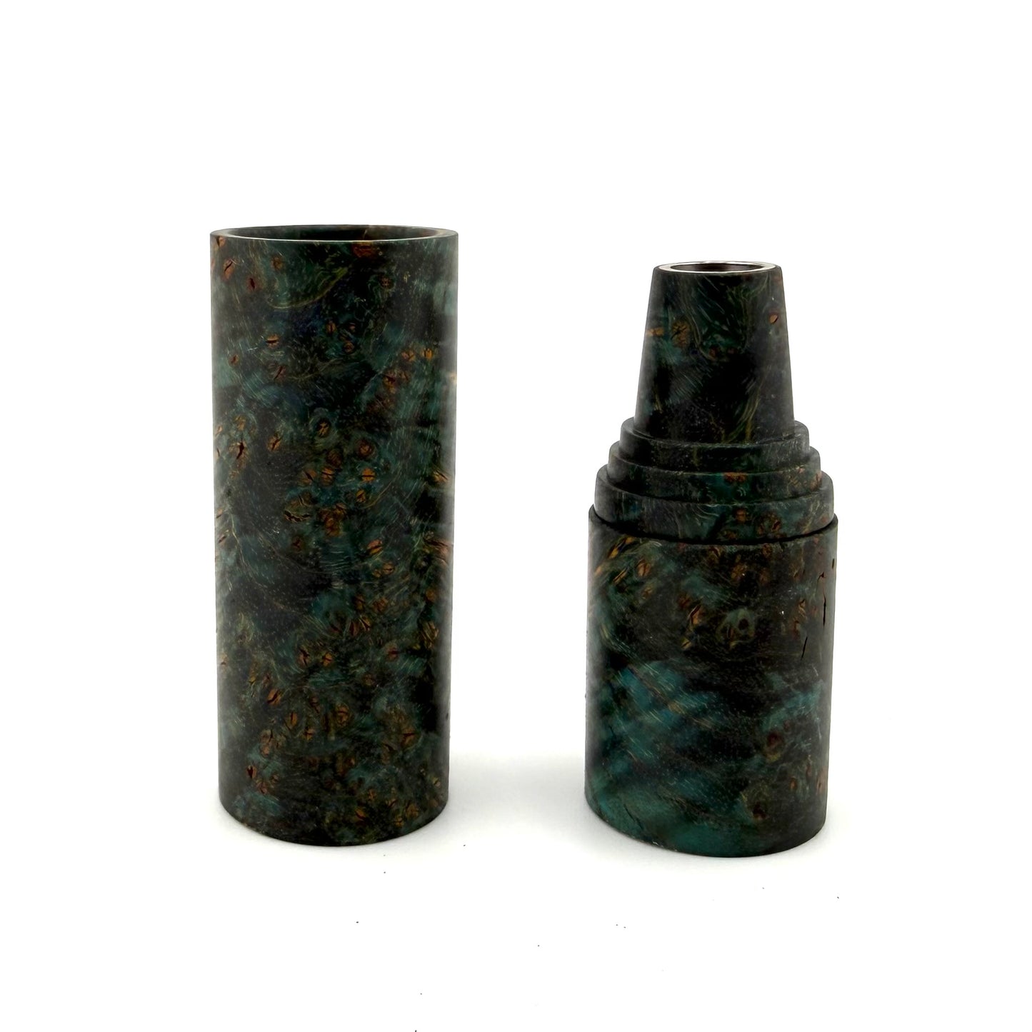 Z-stem Wood Kit - Stabwood - Black Ash Burl Teal SET