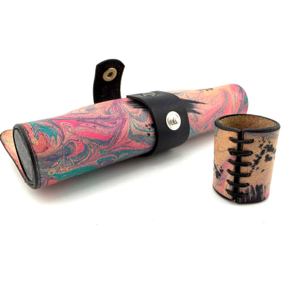 Z-stem MINI Leather Sleeve / Case Set - Pink Marble