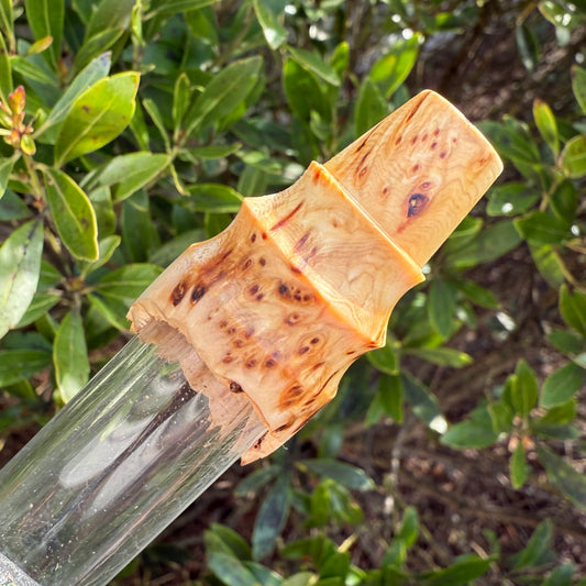 Z-stem Mouthpiece - Yellow Cedar Burl #2